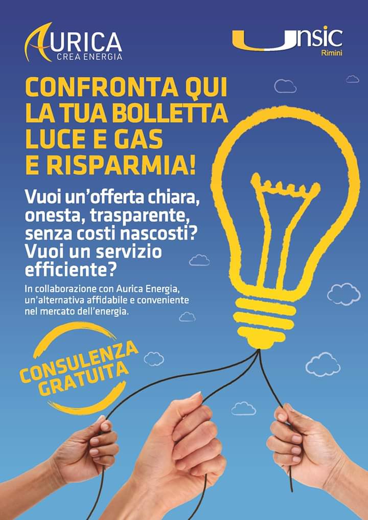 Risparmio Luce Gas Rimini: confronta la tua bolletta al Patronato e CAF UNSIC