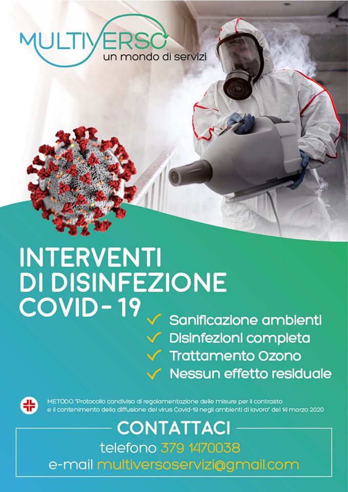 Sanificazione Disinfezione Ambienti Covid-19 a Rimini | UNSIC e MULTIVERSO: Sanificazione Ambienti, Disinfezione Completa, Trattamento Ozono, Nessun Effetto Residuale