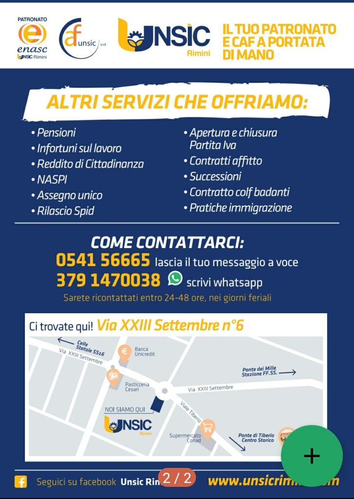 ISEE GRATUITO: prenota con UNSIC Rimini Riccione Cattolica Bellaria Cesenatico Cesena | Patronato e CAF per Imprese e Privati UNSIC