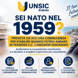 Sei nato nel 1959? Scopri quando puoi andare in pensione con UNSIC Rimini | UNSIC Rimini Riccione Cattolica Bellaria Cesenatico Cesena | Patronato e CAF Imprese Privati