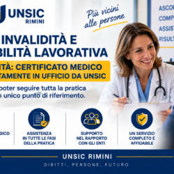 Invalidità e inabilità lavorativa: certificato medico direttamente presso UNSIC Rimini | UNSIC Rimini Riccione Cattolica Bellaria Cesenatico Cesena | Patronato e CAF Imprese Privati