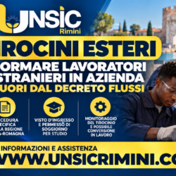 Forma in azienda un cittadino straniero residente all’estero. UNSIC Rimini segue progetto, Regione, permesso di studio e conversione in lavoro. | UNSIC Rimini Riccione Cattolica Bellaria Cesenatico Cesena | Patronato e CAF Imprese Privati