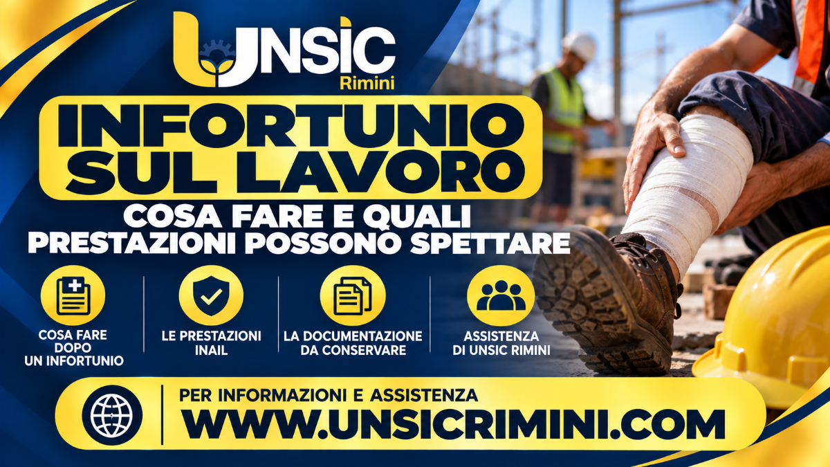 Infortunio sul lavoro: scopri cosa fare, quali tutele INAIL possono spettare e come il Patronato UNSIC Rimini può assisterti. | UNSIC Rimini Riccione Cattolica Bellaria Cesenatico Cesena | Patronato e CAF Imprese Privati